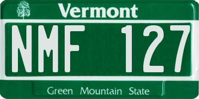 VT license plate NMF127
