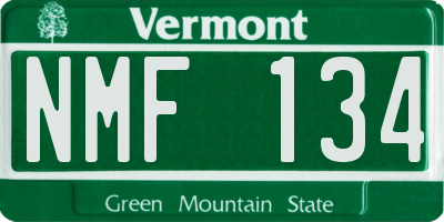 VT license plate NMF134