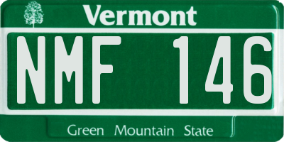 VT license plate NMF146