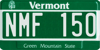 VT license plate NMF150