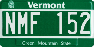 VT license plate NMF152