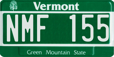 VT license plate NMF155