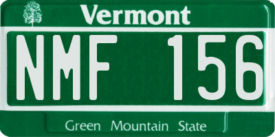 VT license plate NMF156