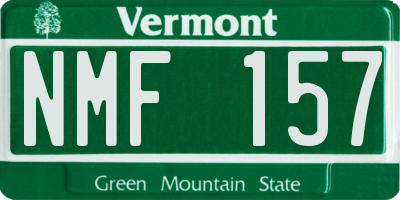VT license plate NMF157
