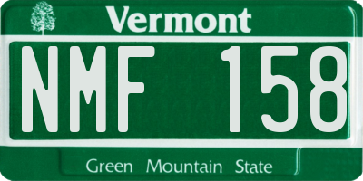 VT license plate NMF158