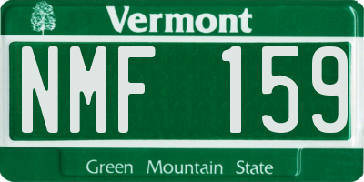 VT license plate NMF159