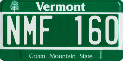 VT license plate NMF160