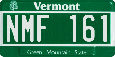 VT license plate NMF161