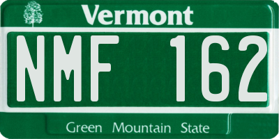 VT license plate NMF162