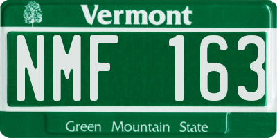 VT license plate NMF163
