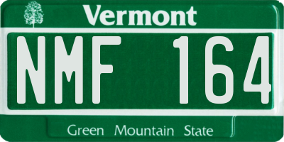 VT license plate NMF164