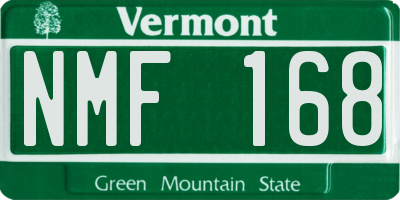 VT license plate NMF168