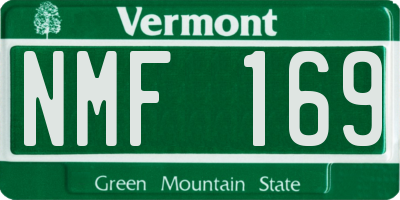 VT license plate NMF169
