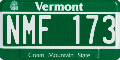 VT license plate NMF173