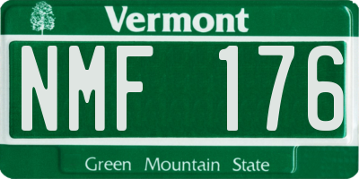 VT license plate NMF176