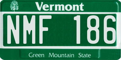 VT license plate NMF186