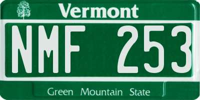 VT license plate NMF253