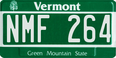 VT license plate NMF264