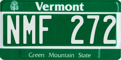VT license plate NMF272