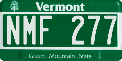 VT license plate NMF277