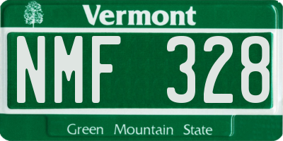 VT license plate NMF328