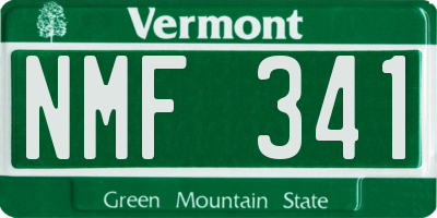 VT license plate NMF341
