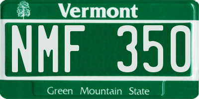 VT license plate NMF350