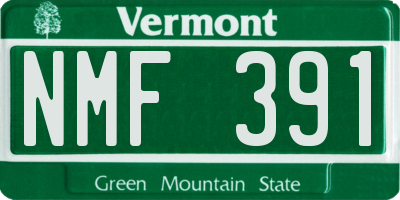 VT license plate NMF391