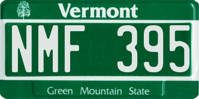 VT license plate NMF395