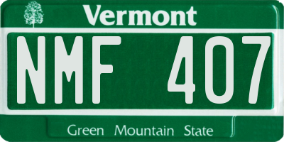 VT license plate NMF407