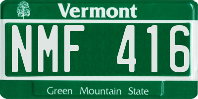 VT license plate NMF416