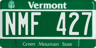 VT license plate NMF427