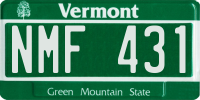 VT license plate NMF431