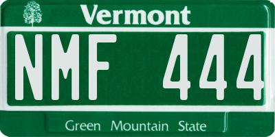 VT license plate NMF444