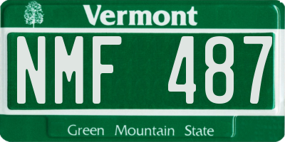 VT license plate NMF487