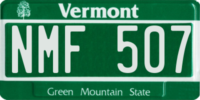 VT license plate NMF507
