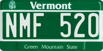 VT license plate NMF520