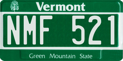 VT license plate NMF521