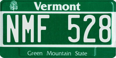 VT license plate NMF528