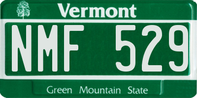 VT license plate NMF529