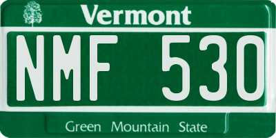 VT license plate NMF530