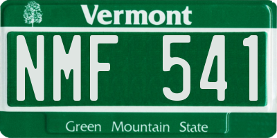 VT license plate NMF541