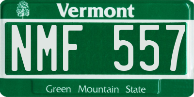 VT license plate NMF557