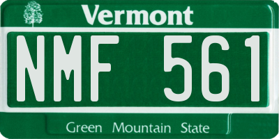 VT license plate NMF561