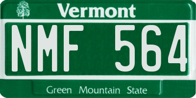 VT license plate NMF564