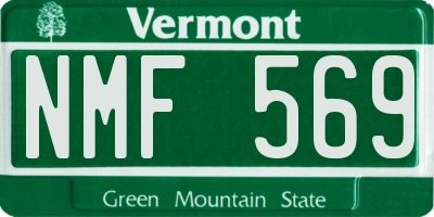 VT license plate NMF569