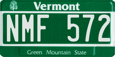VT license plate NMF572