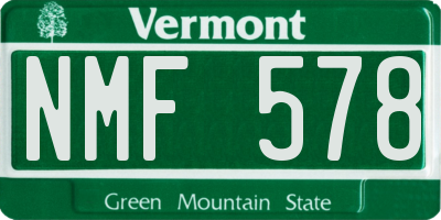 VT license plate NMF578