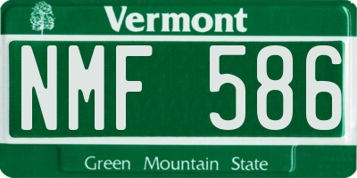 VT license plate NMF586