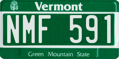 VT license plate NMF591